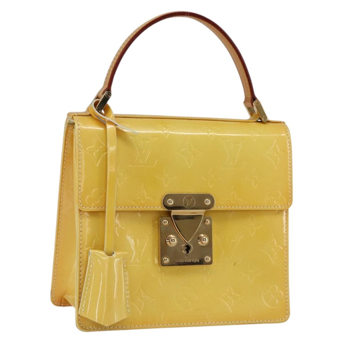 Louis Vuitton Spring Street Nm Patent Leather Yellow Patent_Leather Handbag (Pre-Owned)