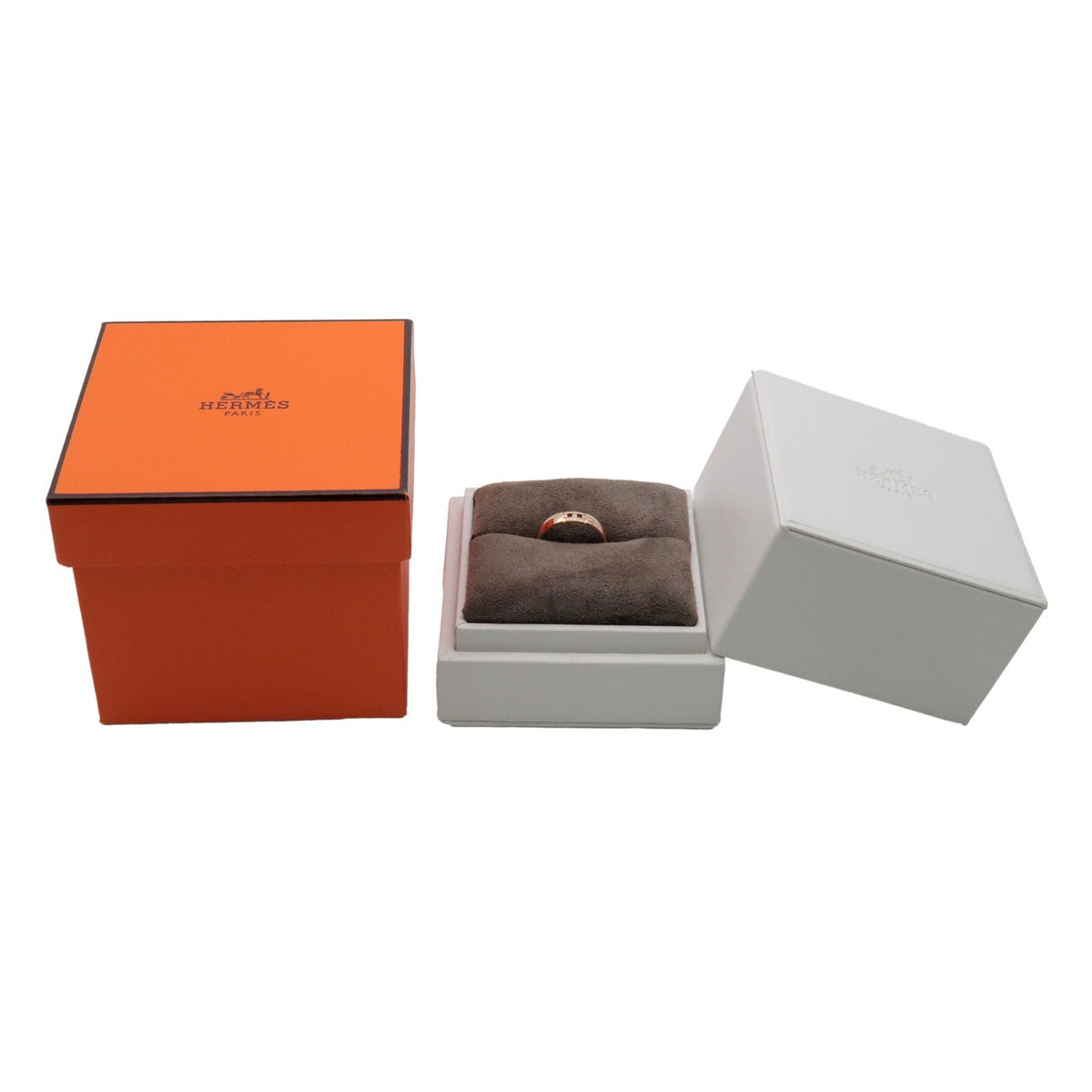 Hermes Hercules 18K Pink Gold Rose_Gold Diamond Ring Jewelry (Pre-Owned)