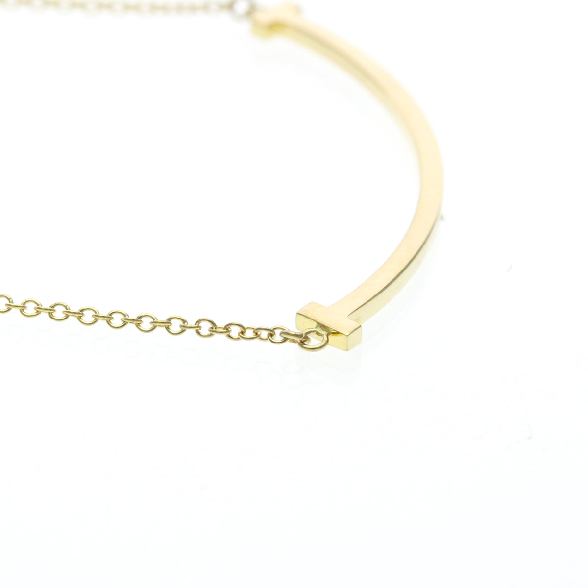 Tiffany & Co. T Smile Pendant 18K Yellow Gold Gold Yellow_Gold Necklace Jewelry (Pre-Owned)
