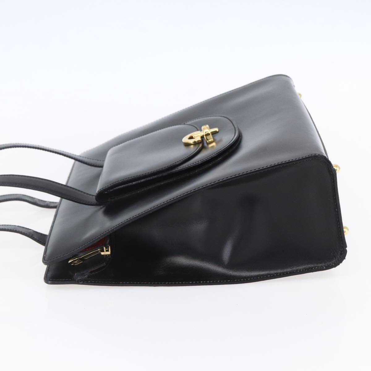 Celine Tote Leather Black Leather Tote Bag Bag (Pre-Owned)