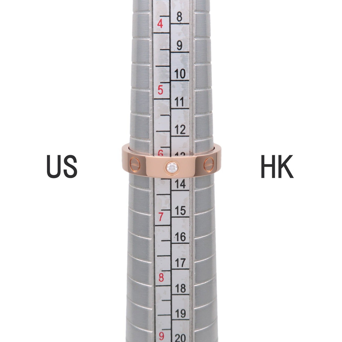 Cartier Love Wedding Band 1 Diamond 18K Rose Gold With Diamond Gold Rose_Gold Ring Jewelry (Pre-Owned)