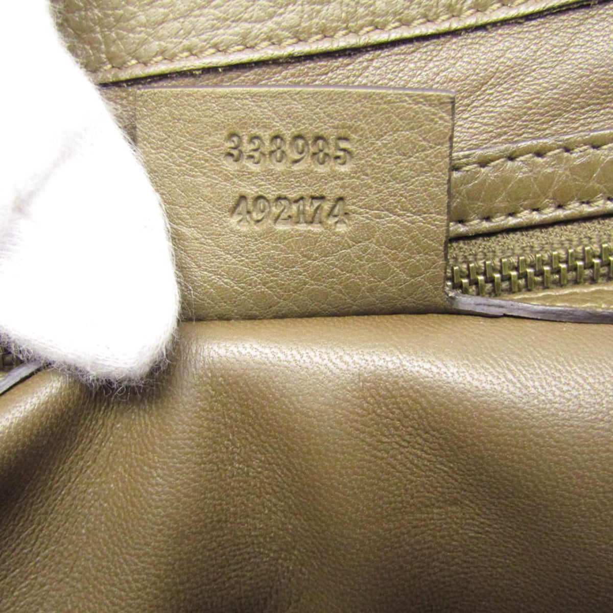 Gucci Bamboo Shoulder Leather Brown Leather Shoulder Bag Bag (Pre-Owned)