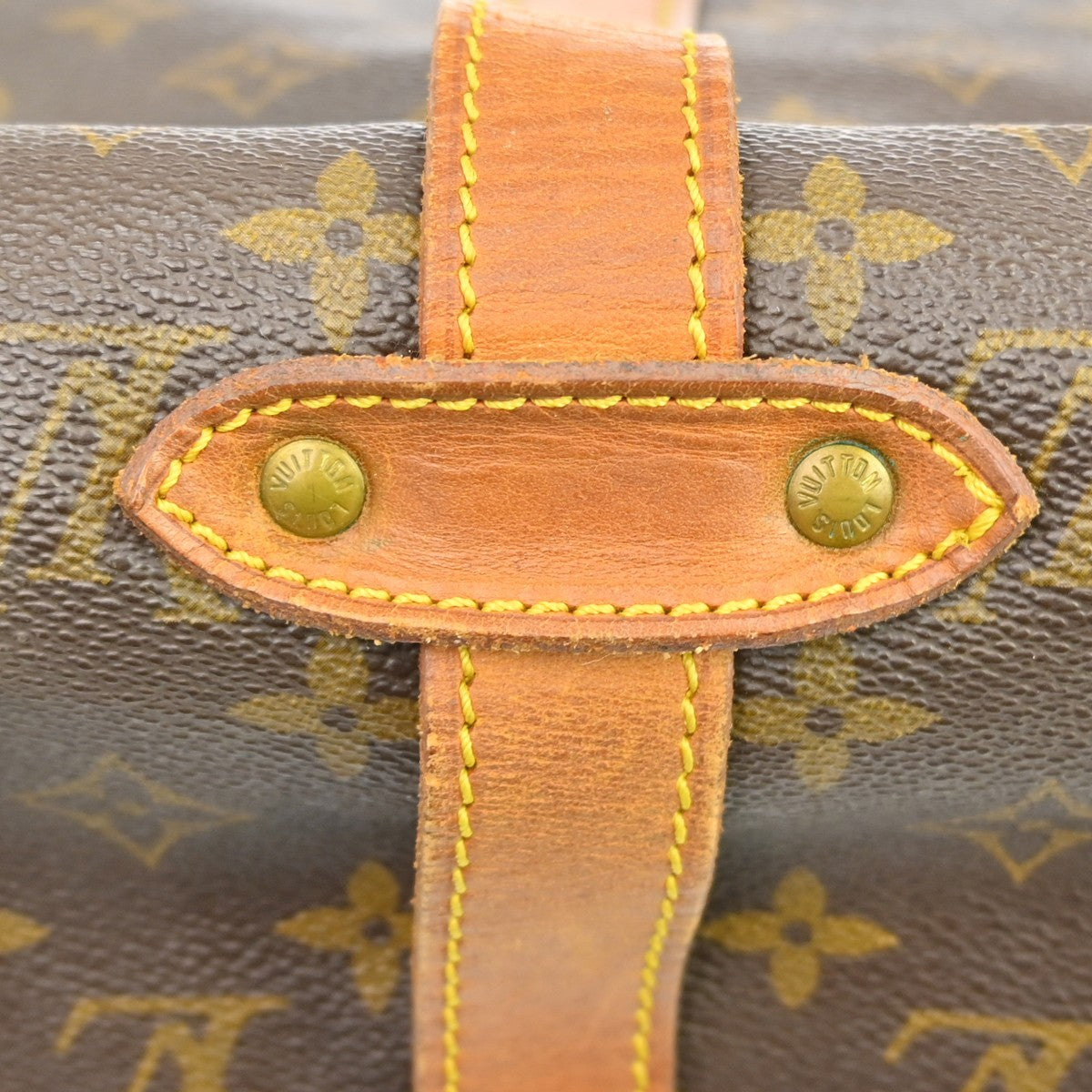 Louis Vuitton Saumur Monogram Canvas Brown Canvas Shoulder Bag Bag (Pre-Owned)