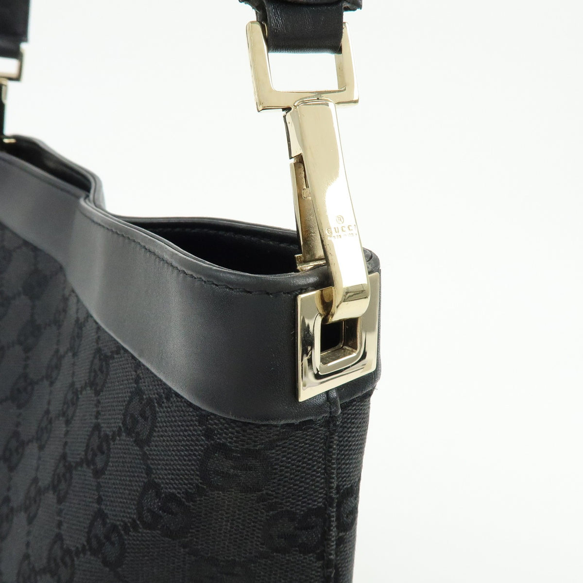 Gucci Gucci Gg Canvas North-South Tote Gg Canvas And Leather Black Canvas Tote Bag Bag (Pre-Owned)