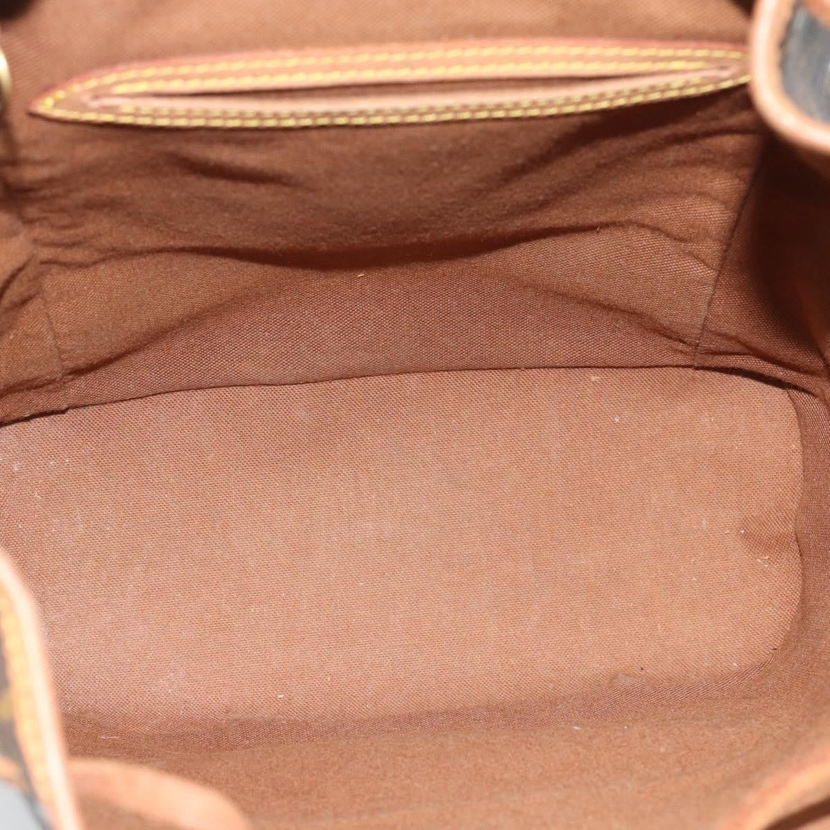 Louis Vuitton Montsouris Monogram Washed Denim Brown Canvas Backpack Bag (Pre-Owned)