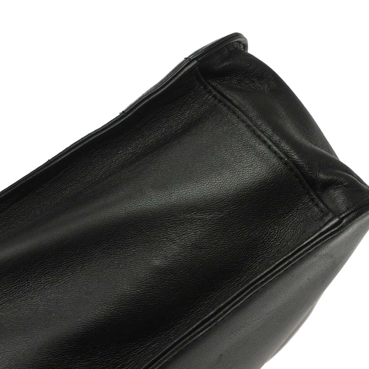 Chanel Chocolate Bar Cc Tote Quilted Leather Black Leather Tote Bag Bag (Pre-Owned)