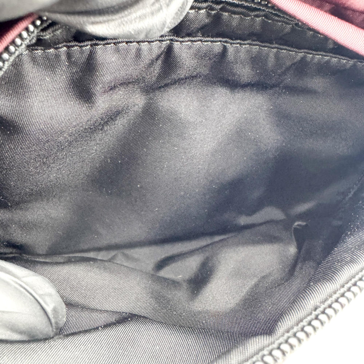 Prada Technical Zip Tessuto Burgundy Nylon Crossbody Bag Bag (Pre-Owned)