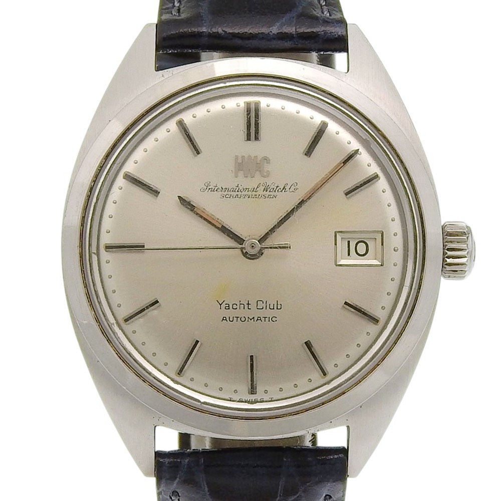 Iwc Schaffhausen Yacht Club Stainless Steel And Leather Watch (Pre-Owned)