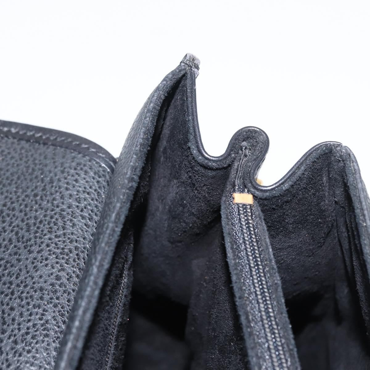 Gucci Vintage Leather Black Leather Handbag (Pre-Owned)