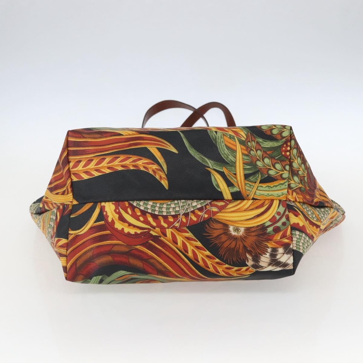 Salvatore Ferragamo Flower Tote Canvas Multicolour Pvc Tote Bag Bag (Pre-Owned)