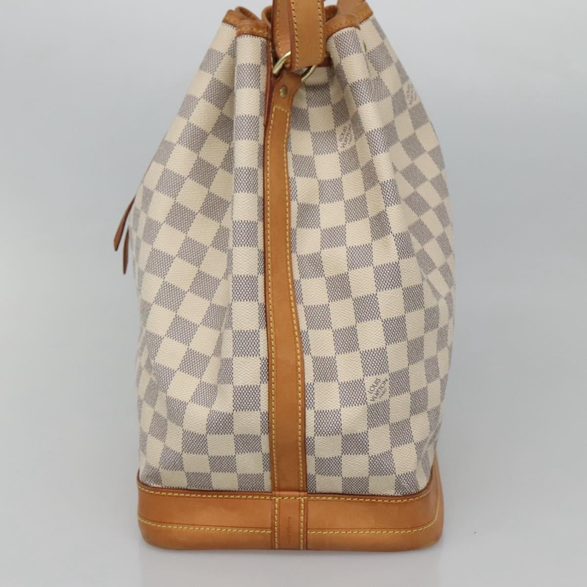 Louis Vuitton Noe Damier Ebene White Canvas Shoulder Bag Bag (Pre-Owned)