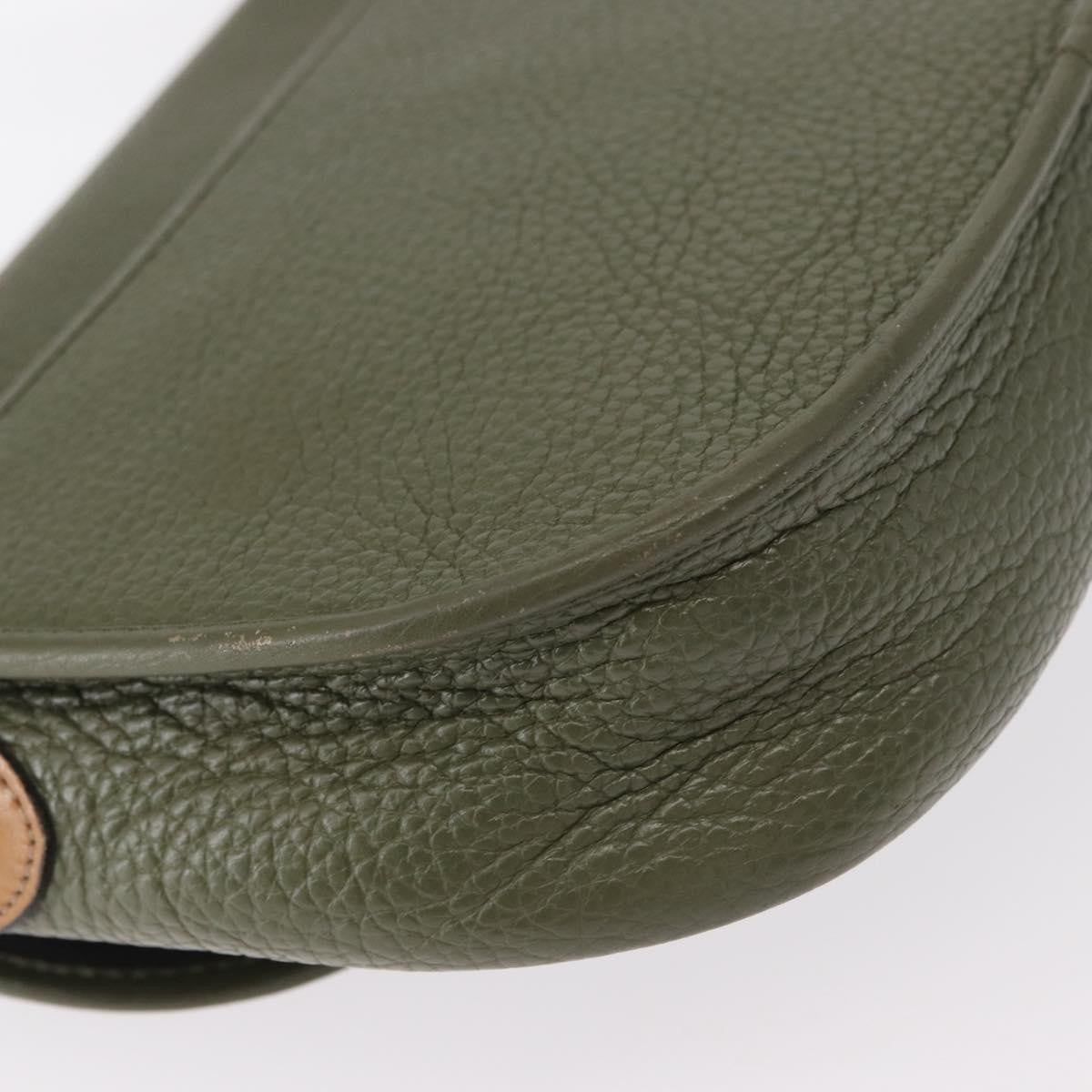 Christian Dior Vintage Leather Green Leather Shoulder Bag Bag (Pre-Owned)