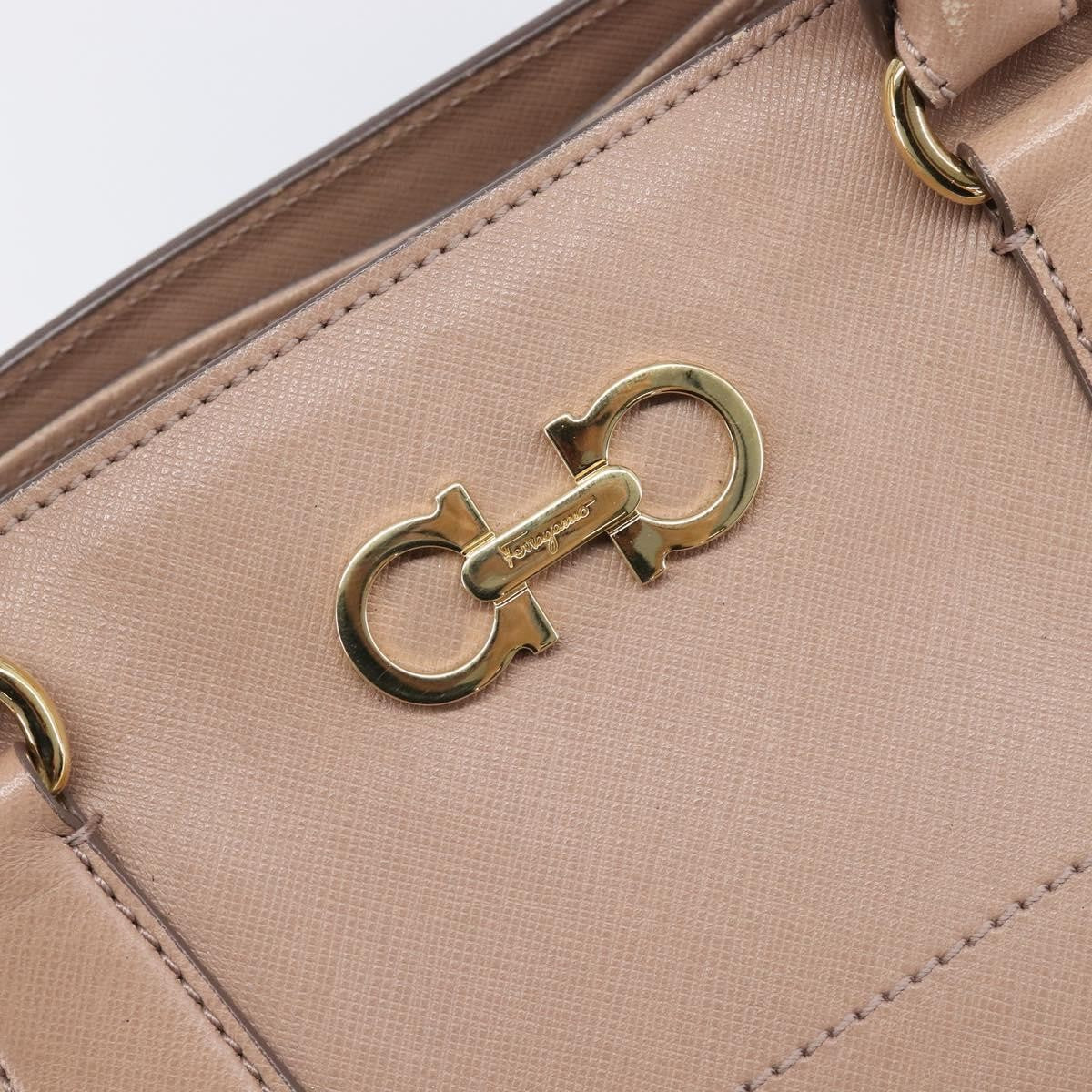Salvatore Ferragamo Batik Leather Beige Leather Tote Bag Bag (Pre-Owned)