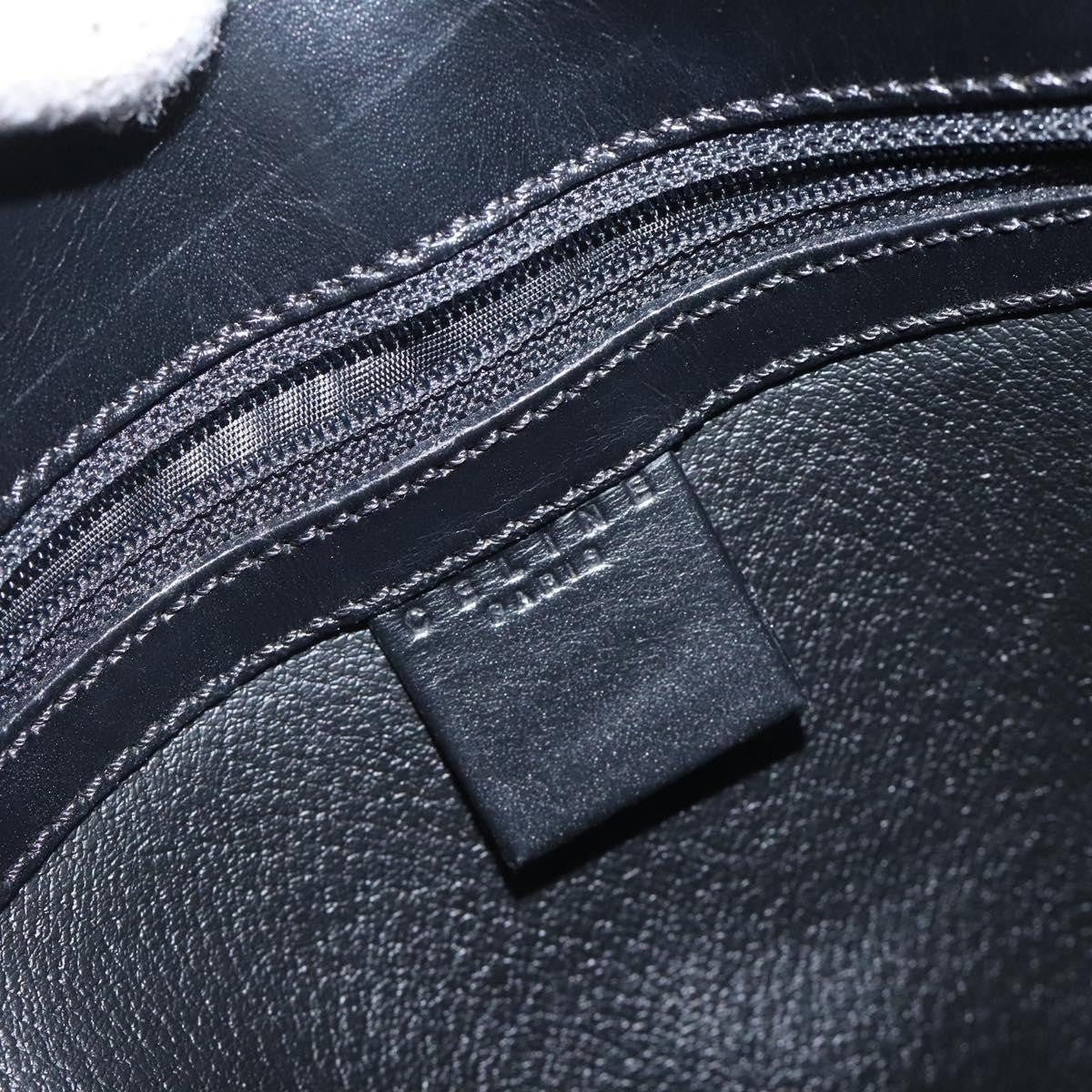Celine Vintage Macadam Canvas And Leather Black Canvas Shoulder Bag Bag (Pre-Owned)