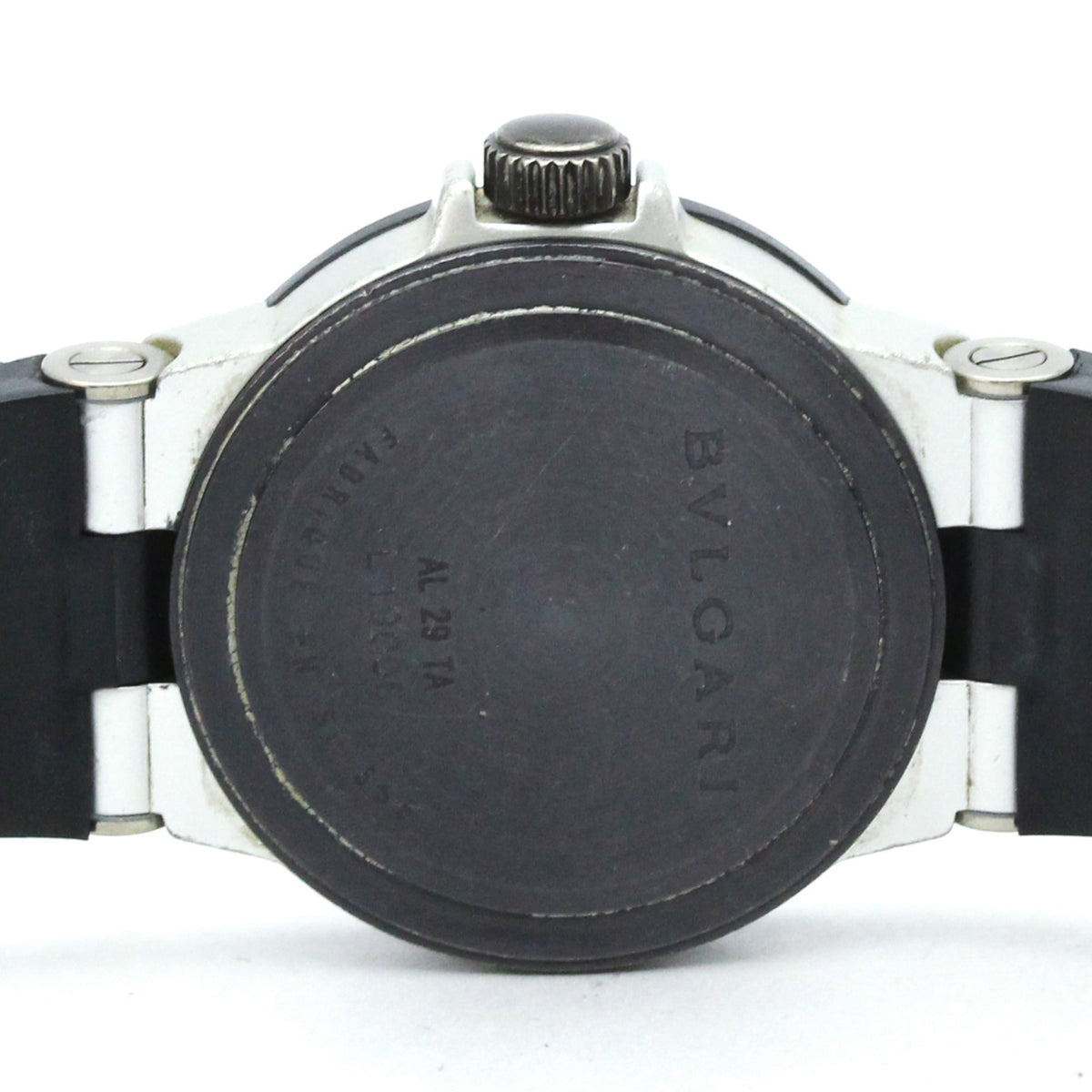 Bvlgari Diagono Quartz Aluminum And Rubber Watch (Pre-Owned)