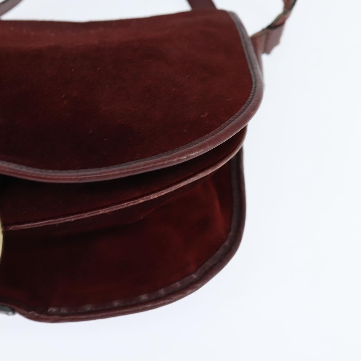 Balenciaga Shoulder Suede Burgundy Suede Shoulder Bag Bag (Pre-Owned)