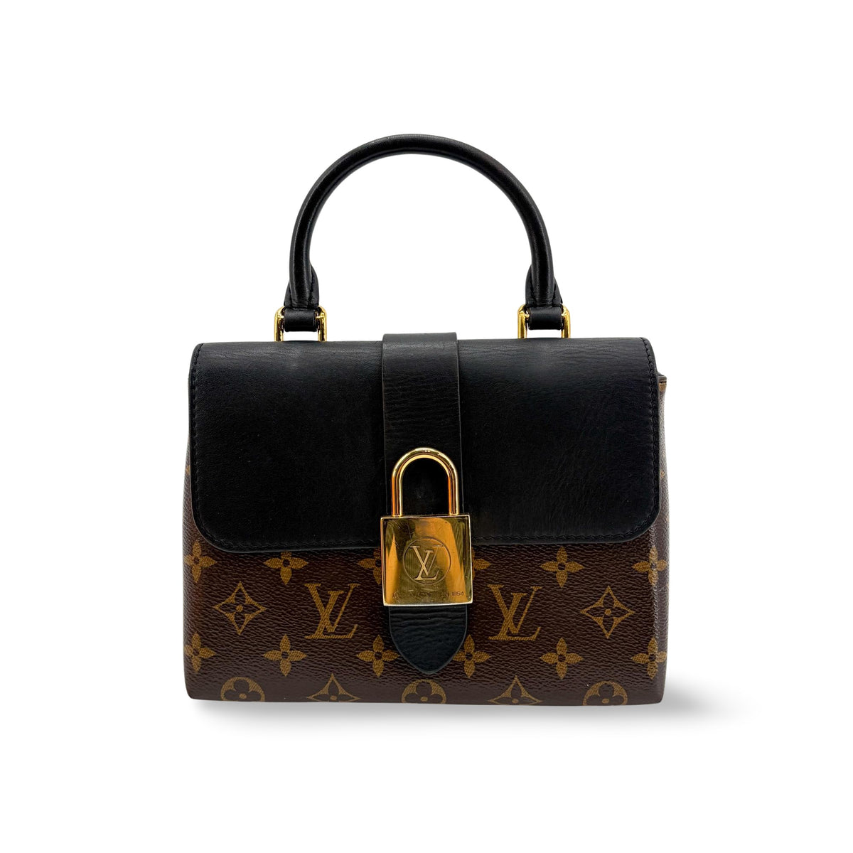 Louis Vuitton Locky Monogram Canvas With Leather Black Canvas Handbag (Pre-Owned)