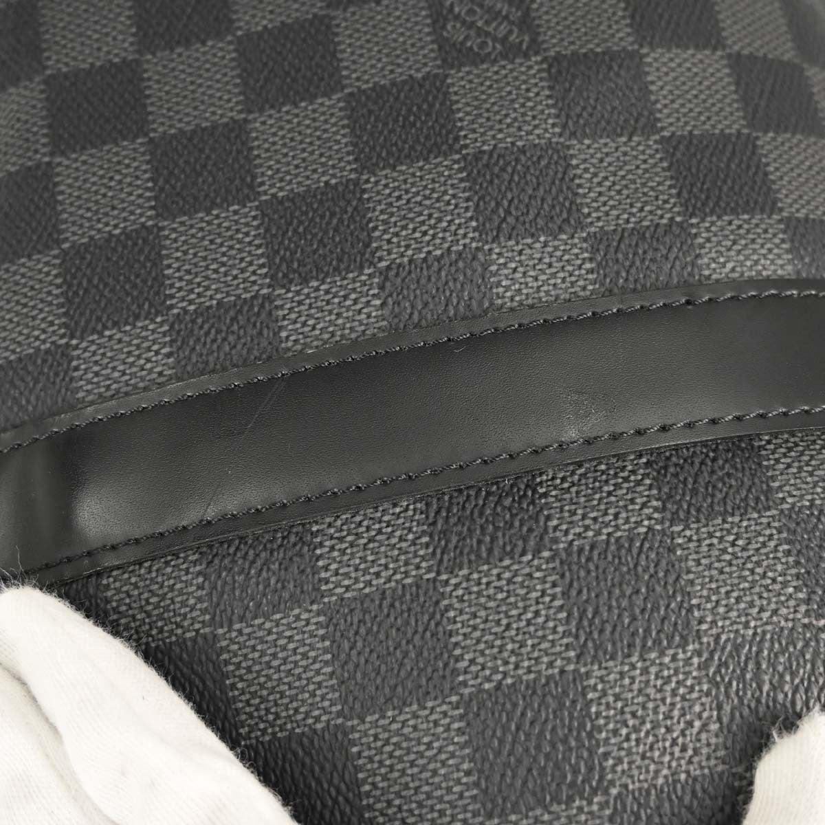 Louis Vuitton Keepall Bandouliere Damier Graphite Gray Canvas Travel Bag Bag (Pre-Owned)