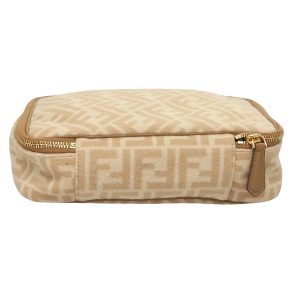 Celine Vintage Toiletry Macadam Coated Canvas Beige Canvas Toiletry Case Accessory (Pre-Owned)