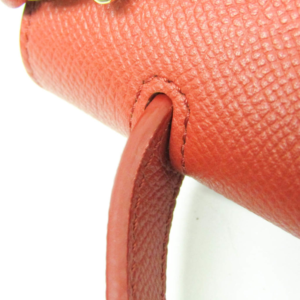Celine Belt Textured Leather Red Leather Handbag (Pre-Owned)