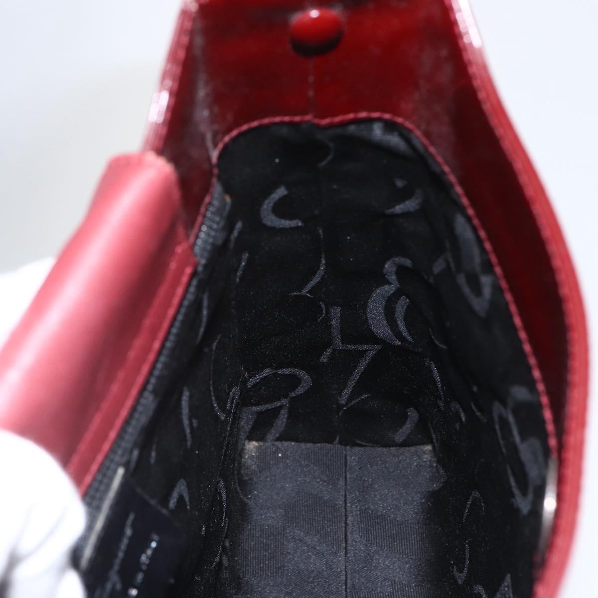 Salvatore Ferragamo Vala Patent Leather Red Patent_Leather Shoulder Bag Bag (Pre-Owned)