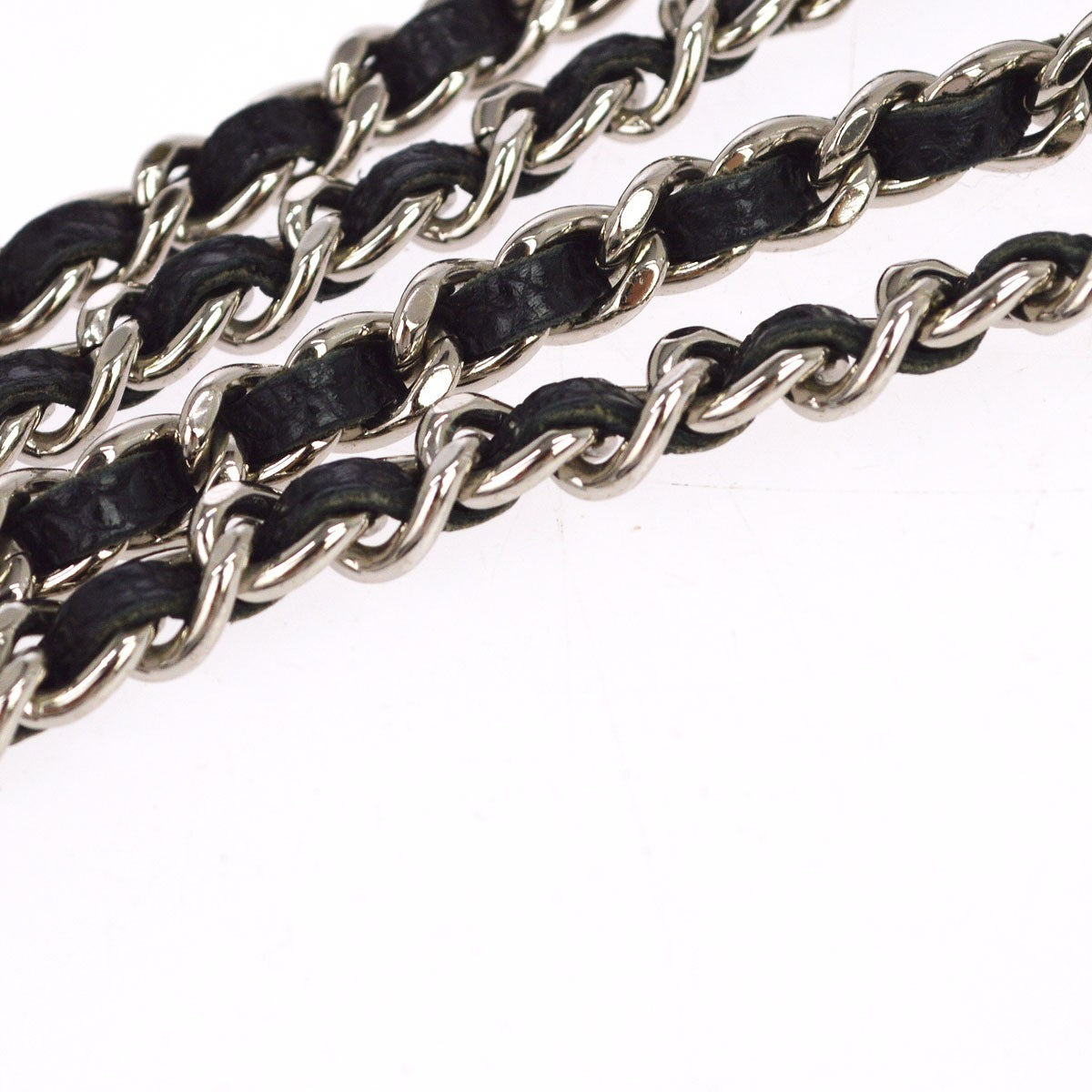 Chanel Vintage Wallet On Chain Quilted Lambskin Black Leather Crossbody Bag Bag (Pre-Owned)