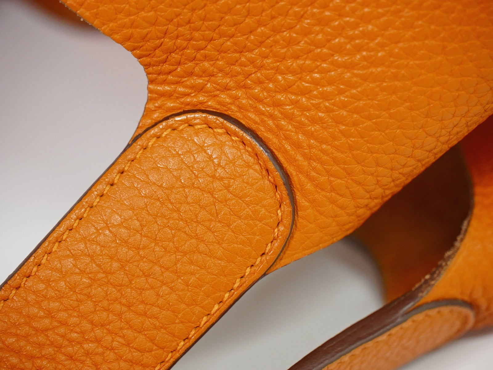 Hermes Picotin Lock Togo Orange Leather Handbag (Pre-Owned)
