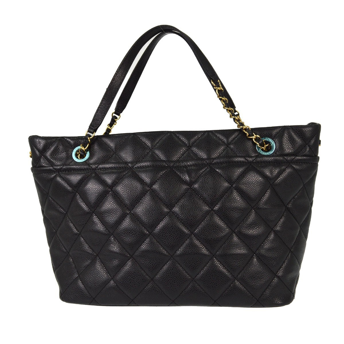 Chanel Timeless Cc Soft Quilted Caviar Black Leather Tote Bag Bag (Pre-Owned)