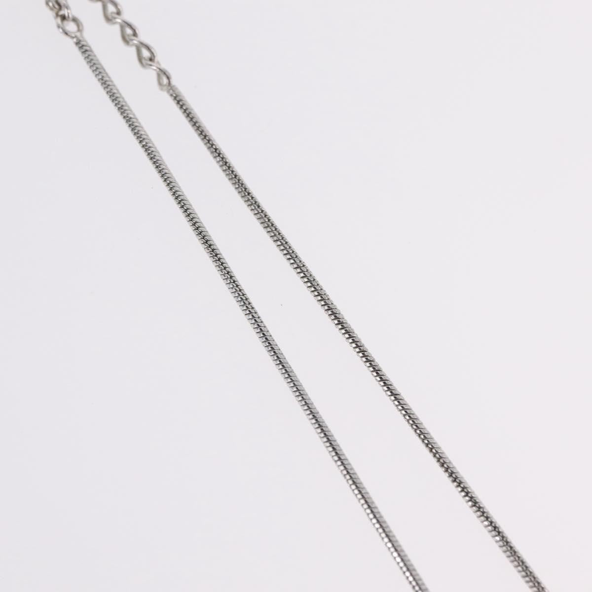 Christian Dior D Logo Pendant Metal Silver Metal Necklace Jewelry (Pre-Owned)