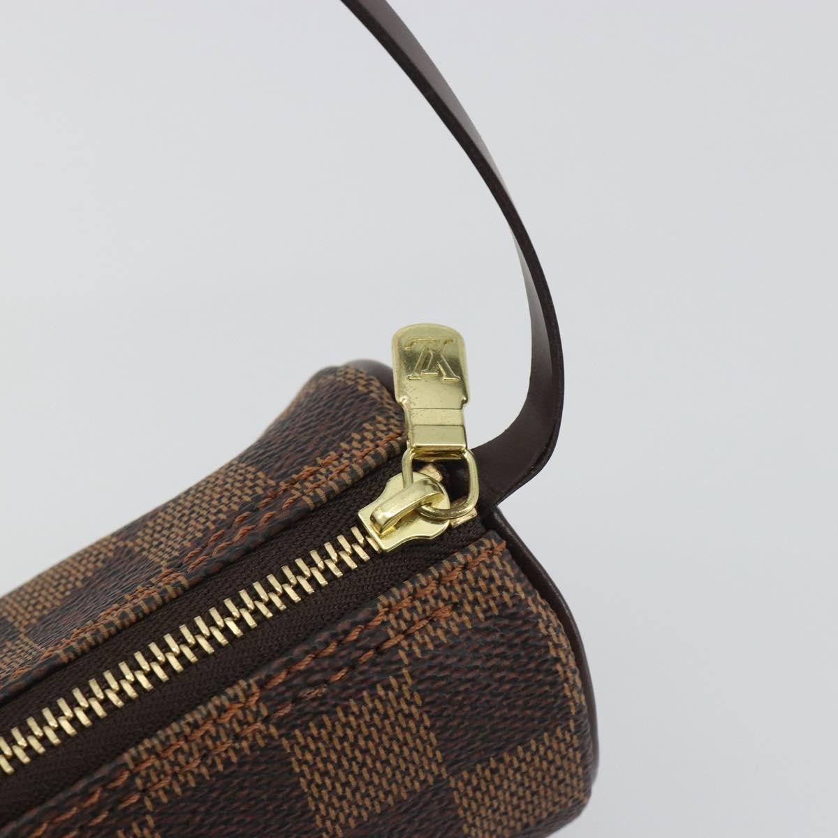 Louis Vuitton Papillon Pochette Damier Brown Canvas Clutche & Pouche Bag (Pre-Owned)