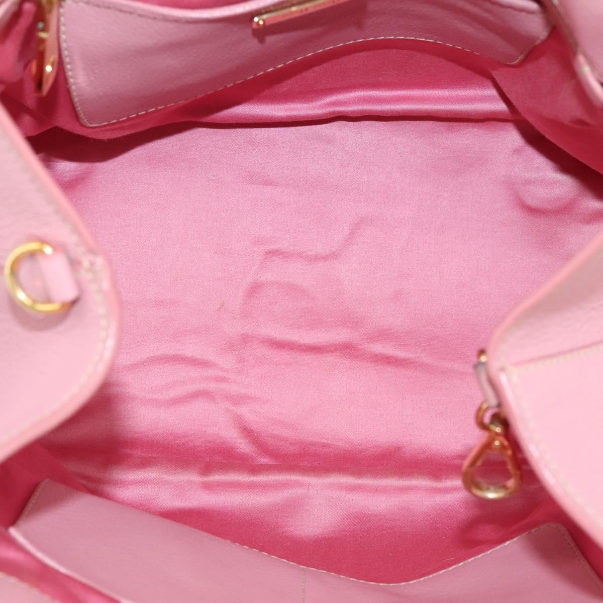 Miu Miu Madras Convertible Leather Pink Leather Tote Bag Bag (Pre-Owned)