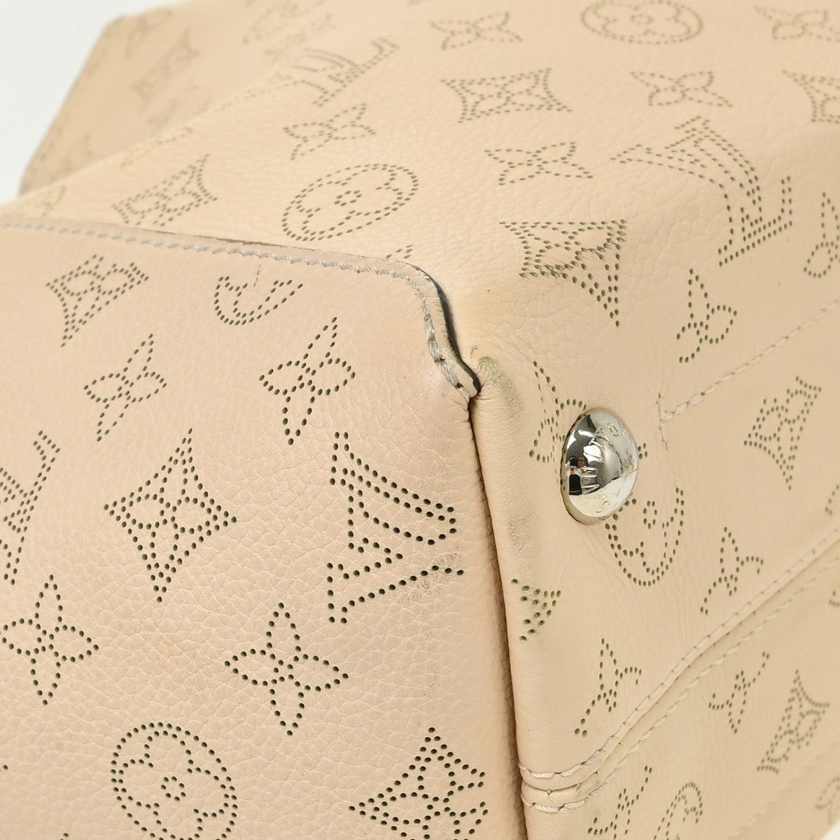 Louis Vuitton Hina Mahina Leather Beige Leather Handbag (Pre-Owned)