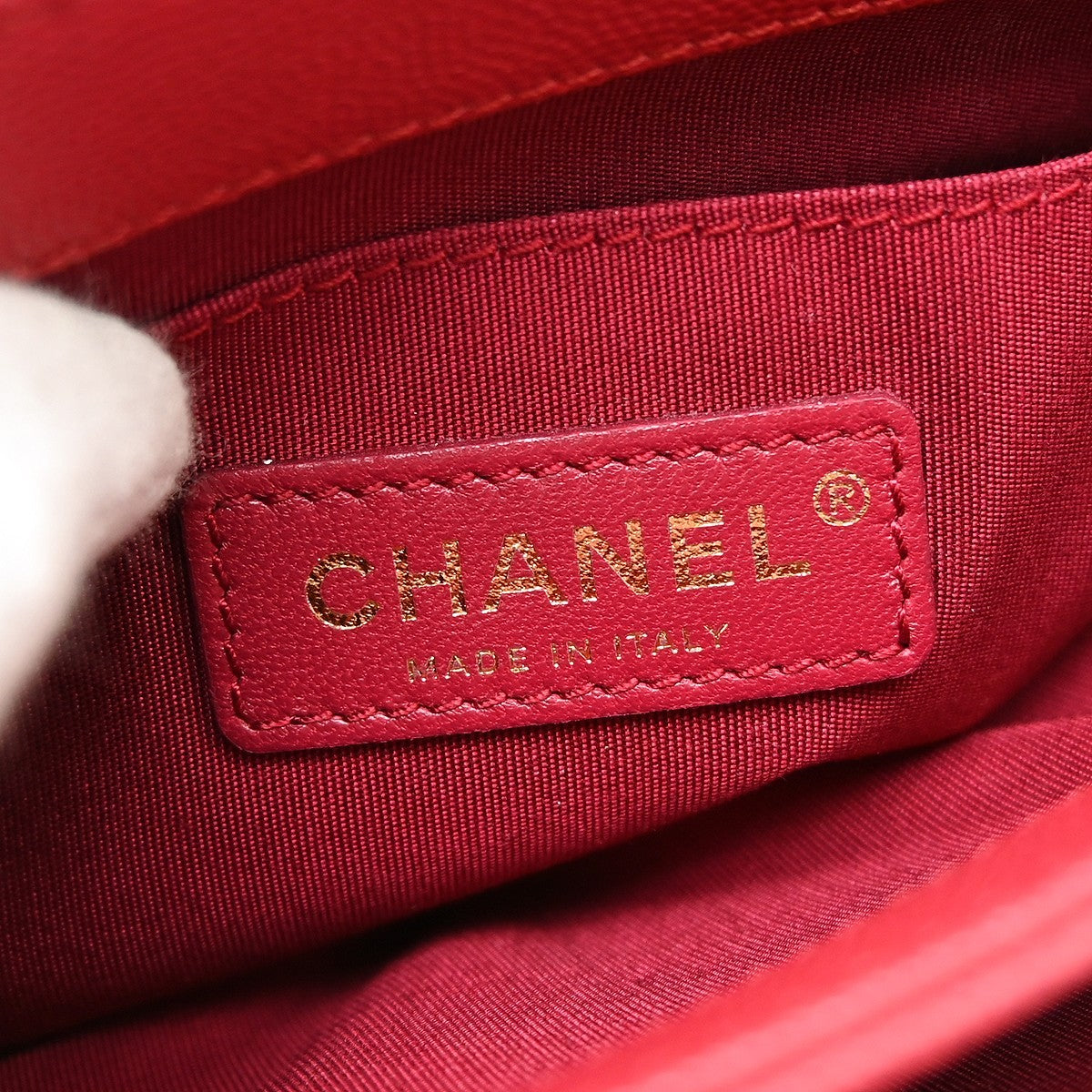 Chanel Lady Coco Flap Quilted Caviar And Suede Red Leather Shoulder Bag Bag (Pre-Owned)