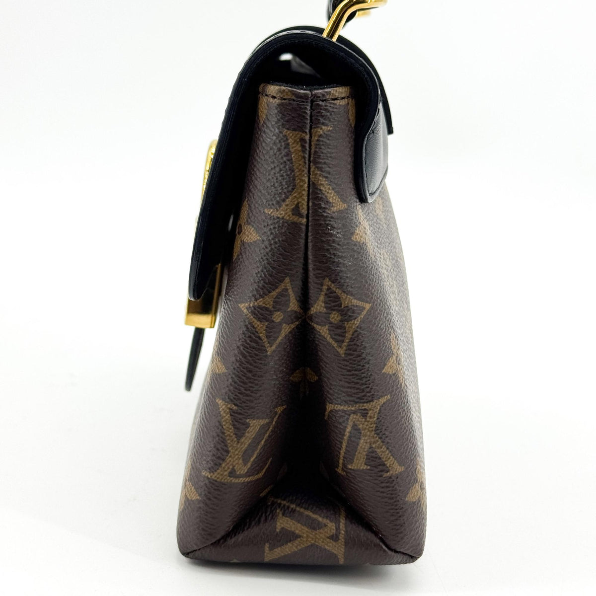Louis Vuitton Locky Monogram Canvas With Leather Black Canvas Handbag (Pre-Owned)
