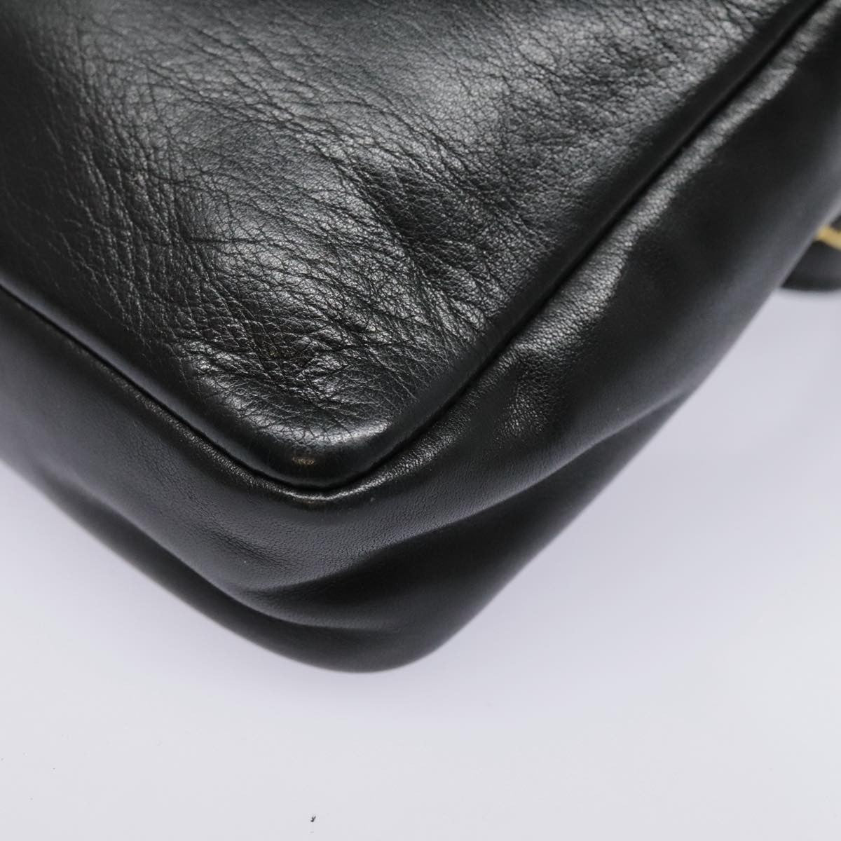 Chanel Chain Envelope Belt Quilted Calfskin Black Leather Clutche & Pouche Bag (Pre-Owned)