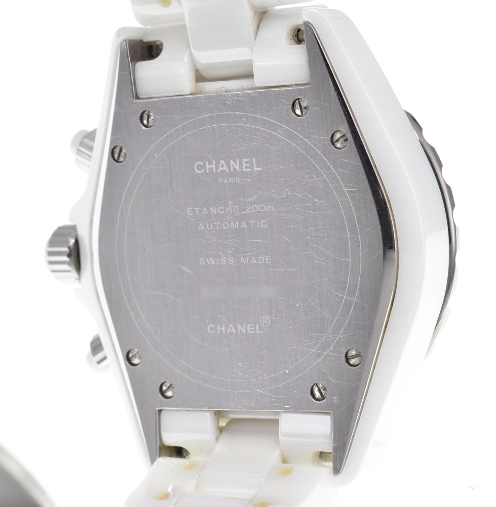 Chanel J12 Chronograph Automatic Ceramic And Stainless Steel Watch (Pre-Owned)