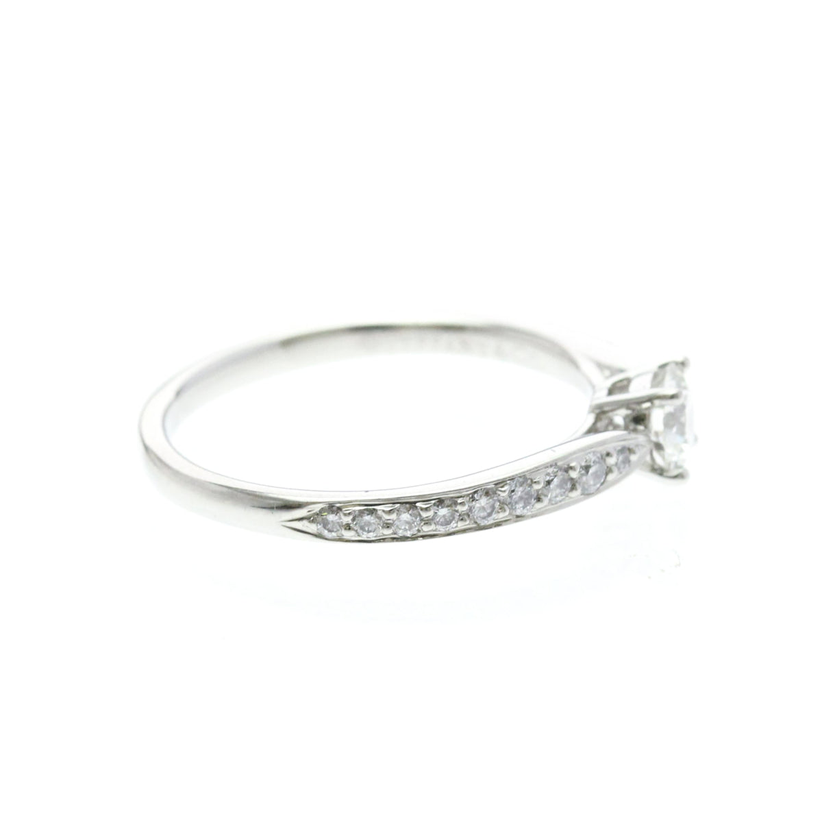 Tiffany & Co. Harmony Band Platinum And Diamonds Silver Platinum Ring Jewelry (Pre-Owned)