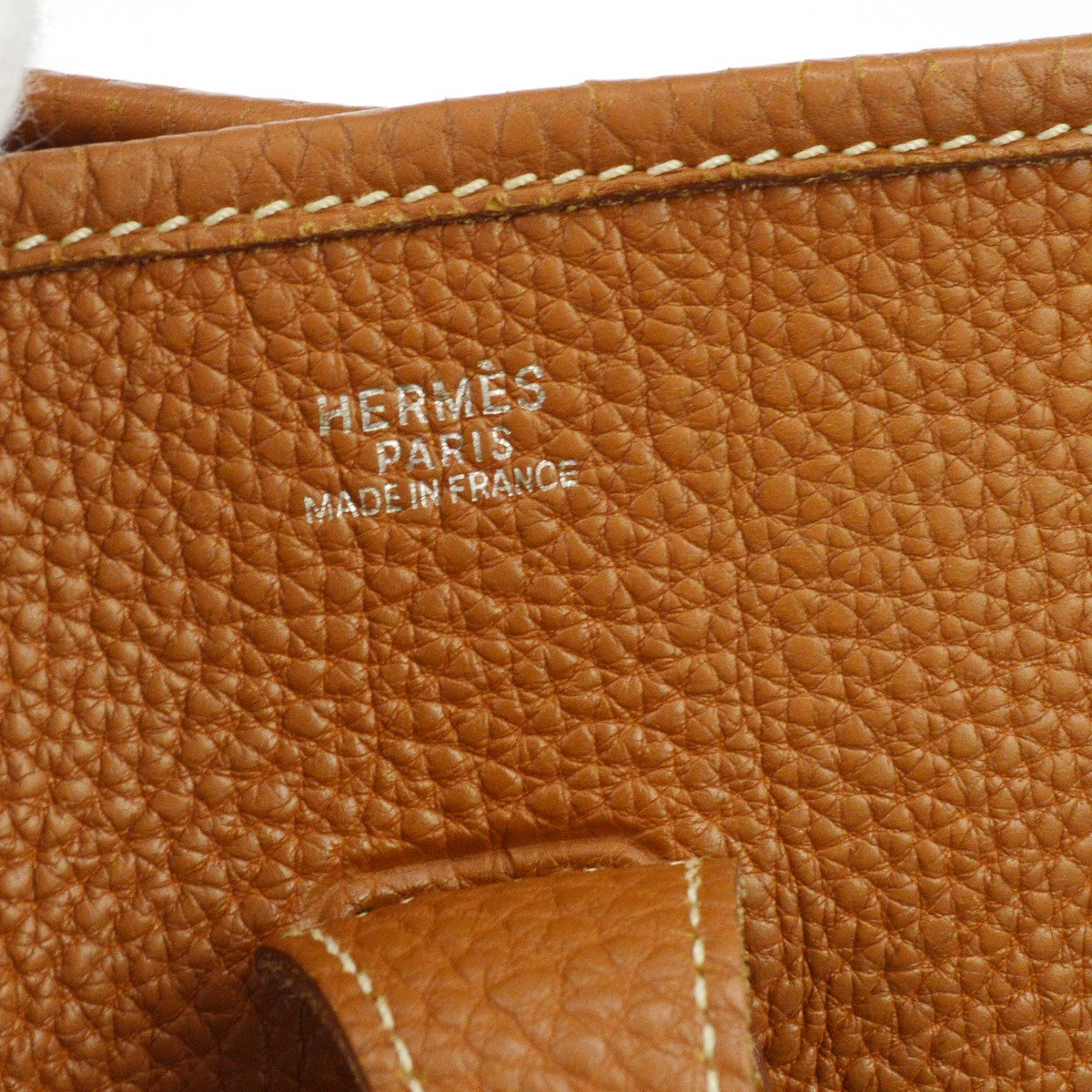 Hermes Evelyne Bag Gen I Togo Gold Leather Handbag (Pre-Owned)