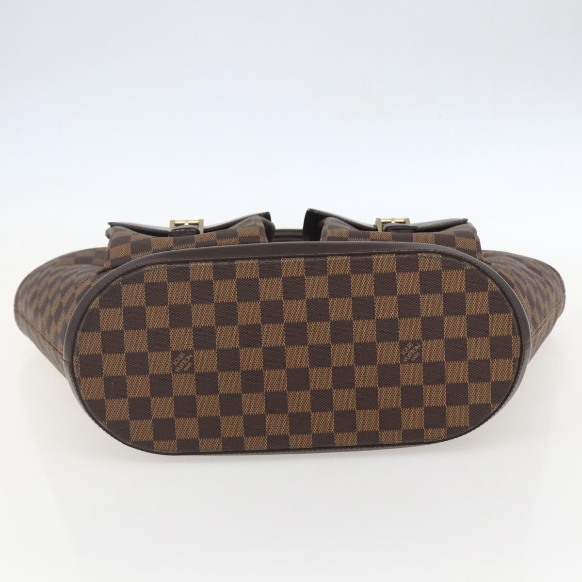 Louis Vuitton Manosque Damier Brown Canvas Handbag (Pre-Owned)