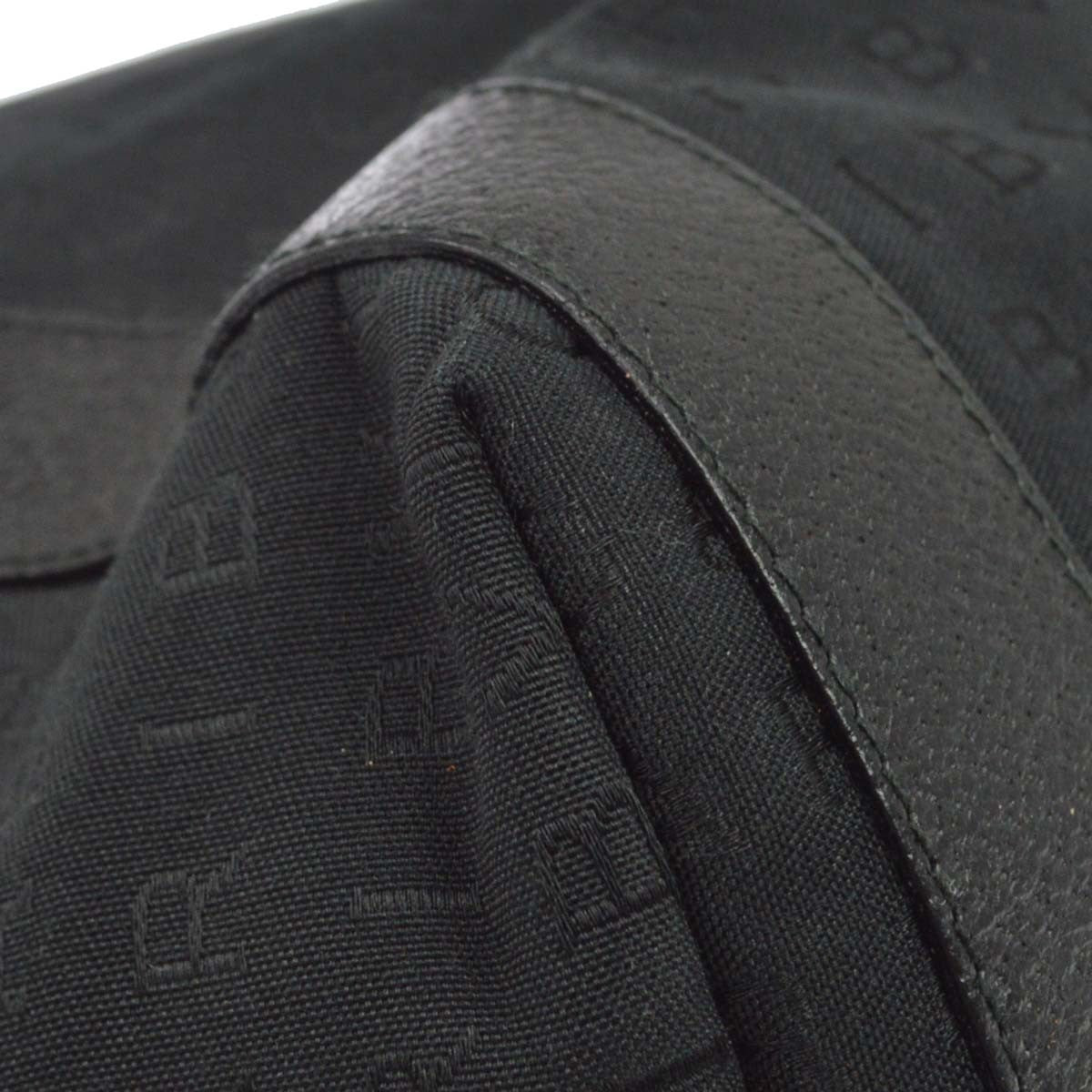 Bvlgari Logomania Canvas Black Canvas Shoulder Bag Bag (Pre-Owned)