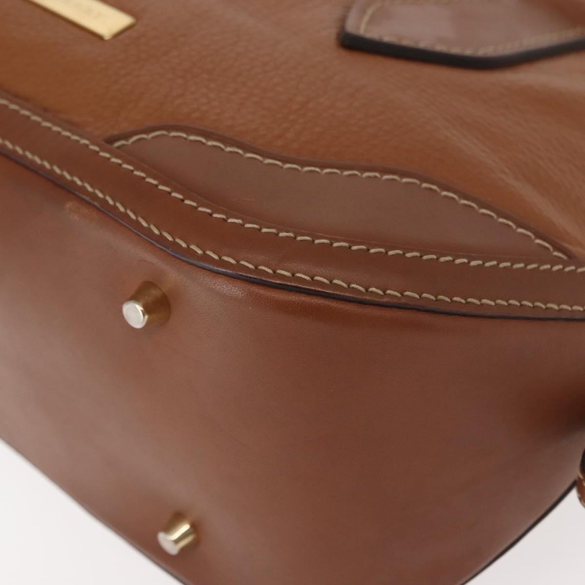 Burberry Orchard Smooth Leather Brown Leather Handbag (Pre-Owned)