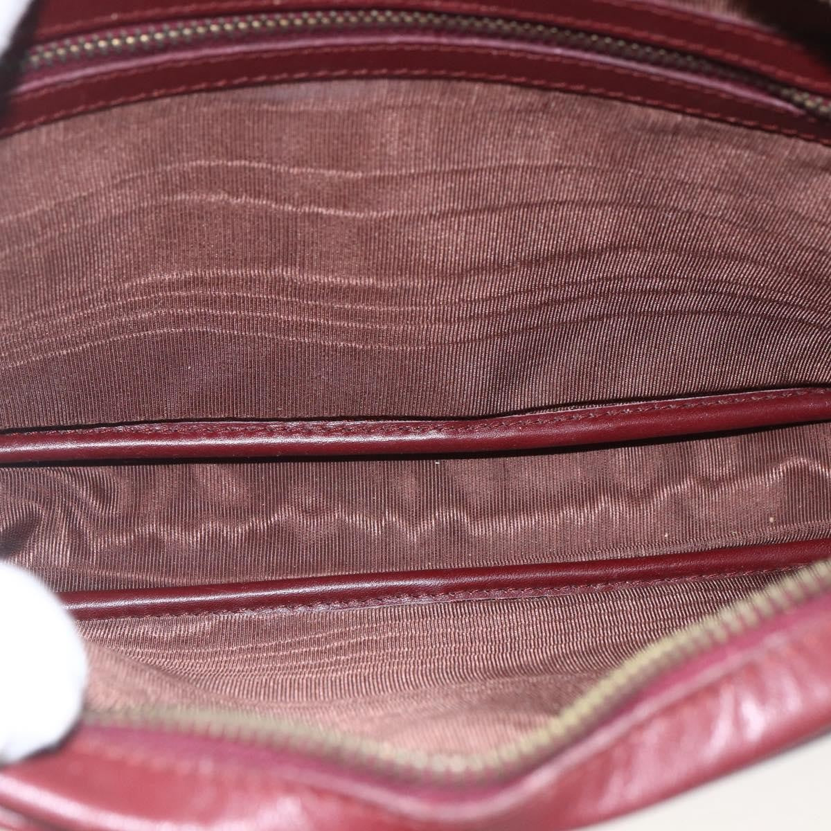 Cartier Must De Cartier Leather Burgundy Leather Shoulder Bag Bag (Pre-Owned)