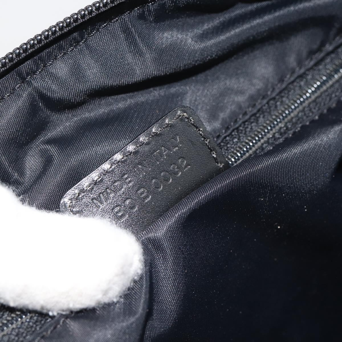 Christian Dior Vintage Trotter Messenger Diorissimo Canvas Black Canvas Shoulder Bag Bag (Pre-Owned)