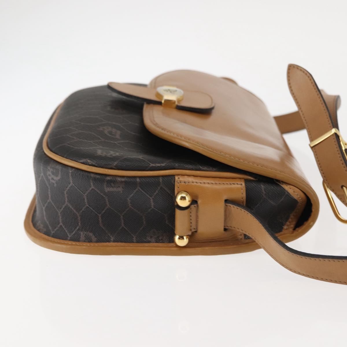 Christian Dior Vintage Honeycomb Canvas And Leather Brown Canvas Shoulder Bag Bag (Pre-Owned)