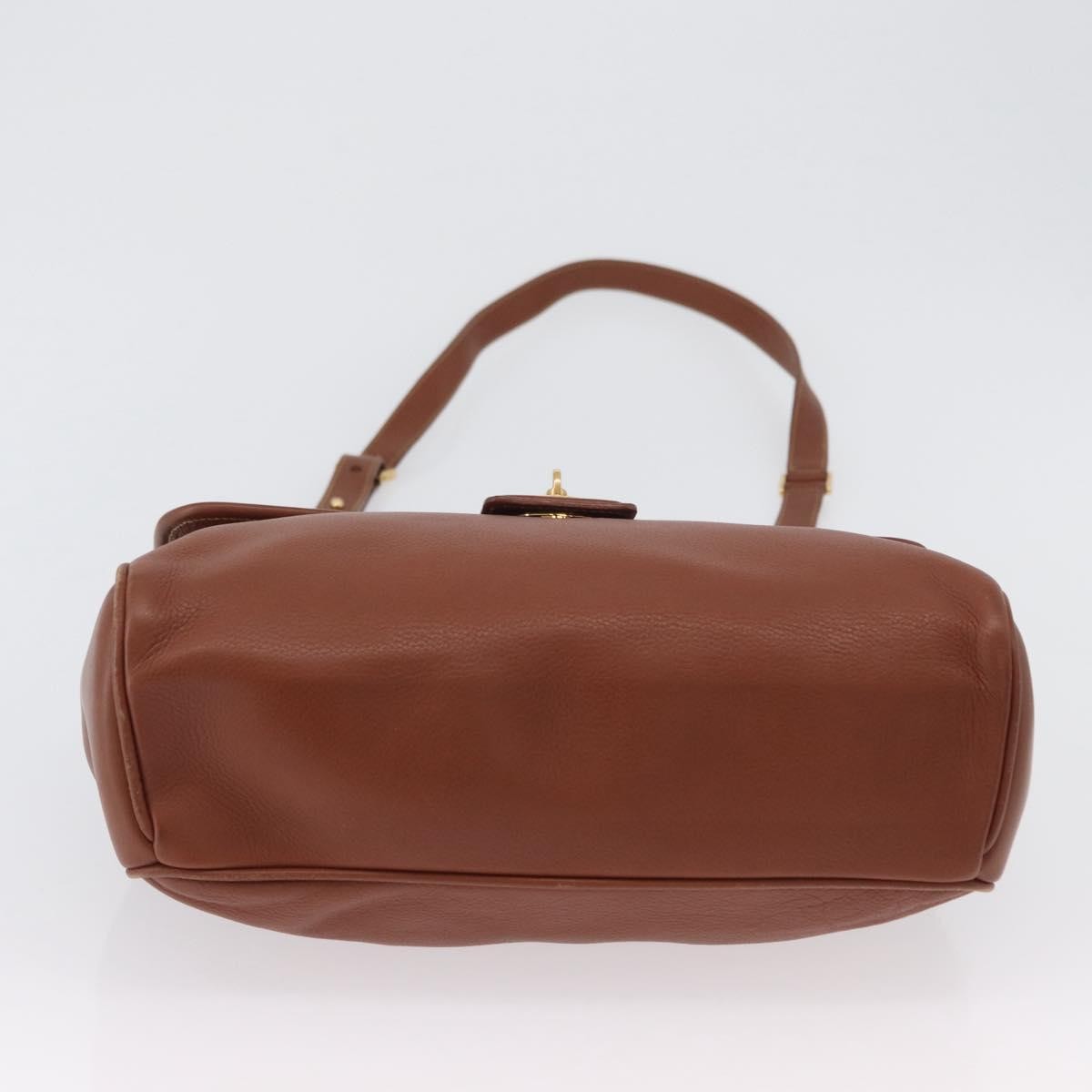 Gucci Vintage Leather Brown Leather Handbag (Pre-Owned)