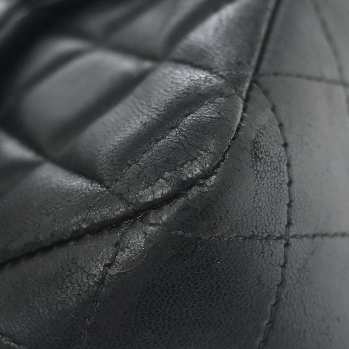 Chanel Classic Single Flap Quilted Lambskin Black Leather Shoulder Bag Bag (Pre-Owned)
