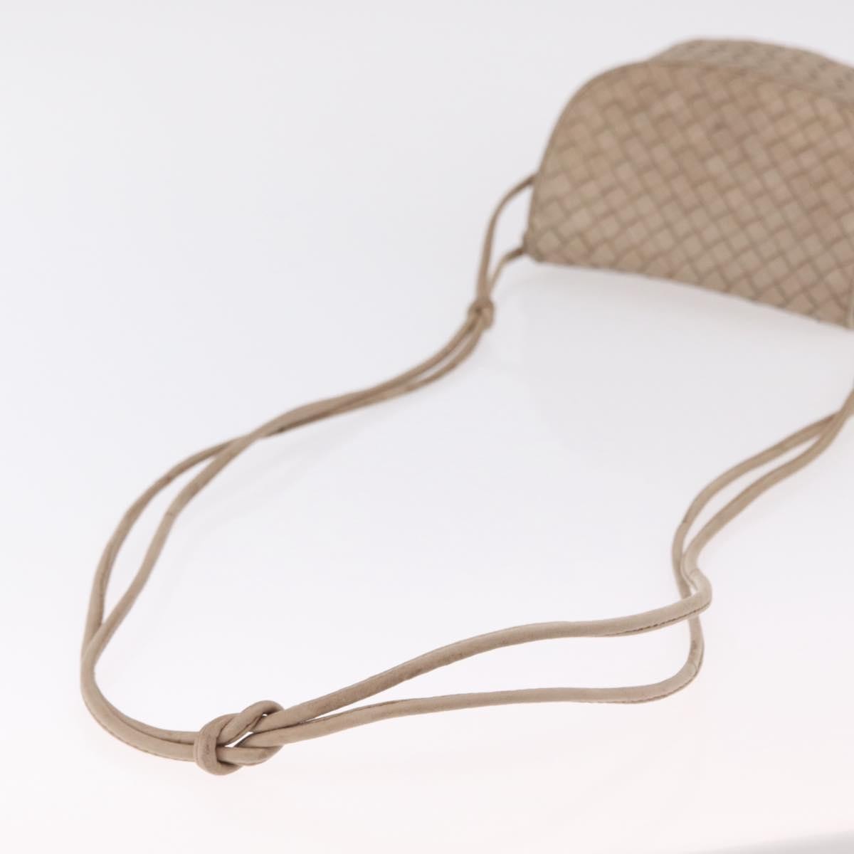 Bottega Veneta Intrecciato Shoulder Leather Beige Leather Shoulder Bag Bag (Pre-Owned)