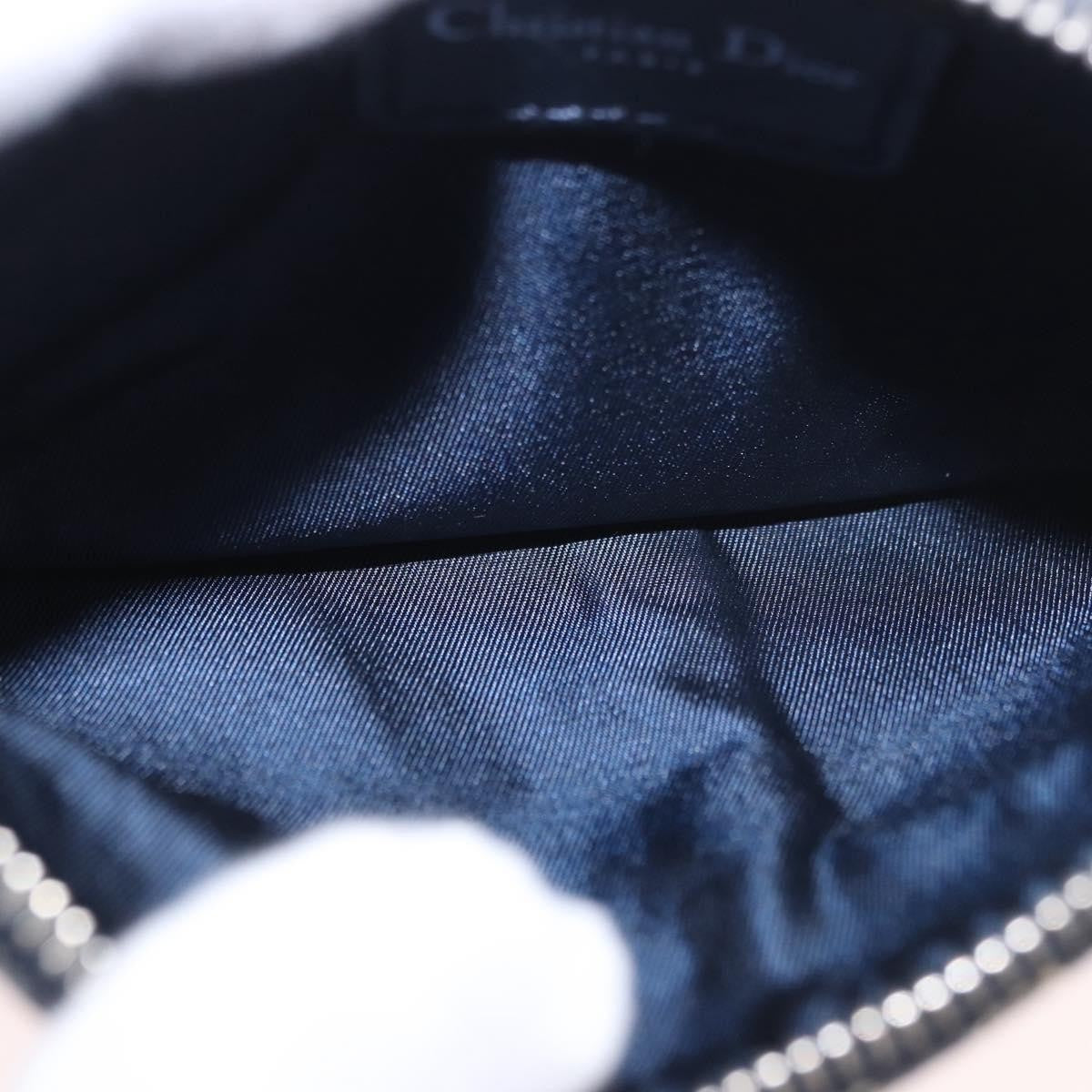 Christian Dior A5 Pouch Oblique Canvas Navy Canvas Clutche & Pouche Bag (Pre-Owned)