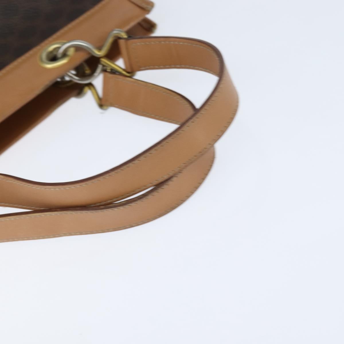 Celine Vintage Macadam Canvas Brown Canvas Tote Bag Bag (Pre-Owned)