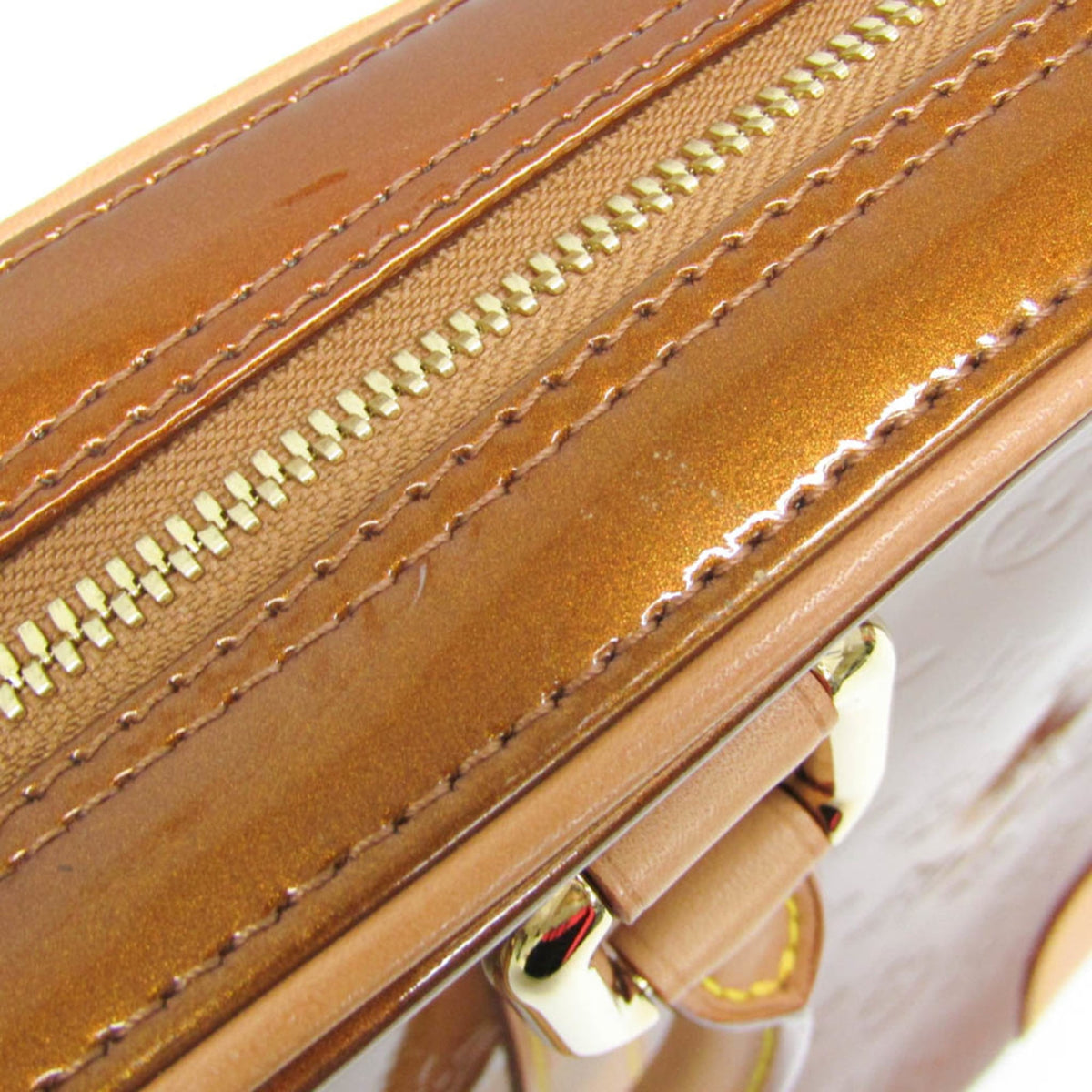 Louis Vuitton Vandam Monogram Vernis Brown Patent_Leather Handbag (Pre-Owned)